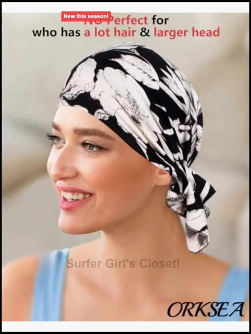 Pre-Tied Head Scarf Turban Slip On Soft Beanie Headwrap for Chemo
